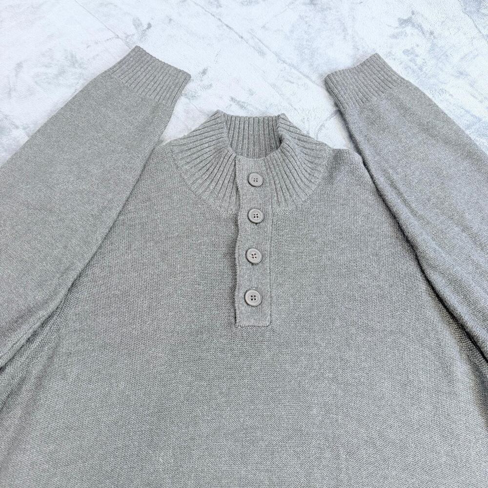 Bundle 2 Tricots St Raphael Mens Sweater Sherpa Lined 1/4 Button Mock Neck Sz XL - Picture 14 of 16